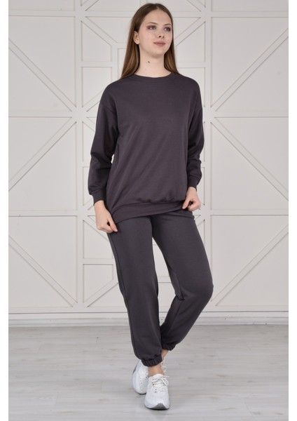 Bisiklet Yaka Sweat Gri modelleri