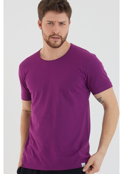 Basic Erkek Bisiklet Yaka Slim Fit Kısa Kollu T-Shirt