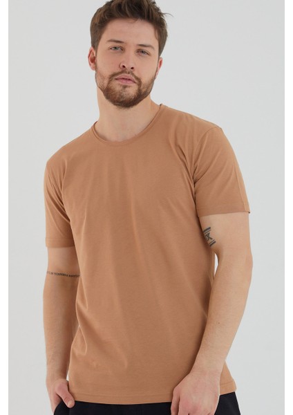 Basic Erkek Bisiklet Yaka Slim Fit Kısa Kollu T-Shirt
