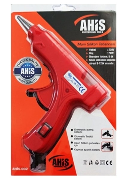 002 Silikon Tabancası Ince 20W Kırmızı