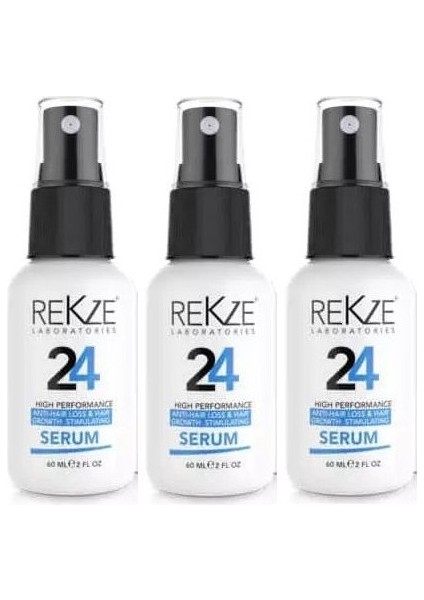 24 Saç Kalınlaştırmaya,uzamaya,beslemeye,dökülmeye,kalıp Kellik/alopesi Engel Serum 60 Ml*3 Lü