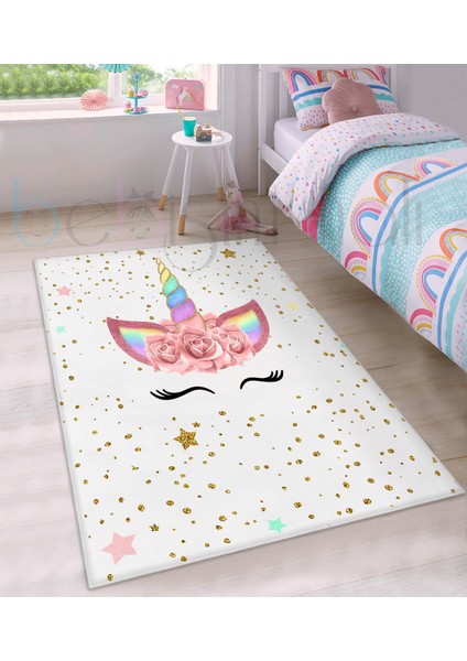 Unicorn Desenli Çocuk Odası Halısı