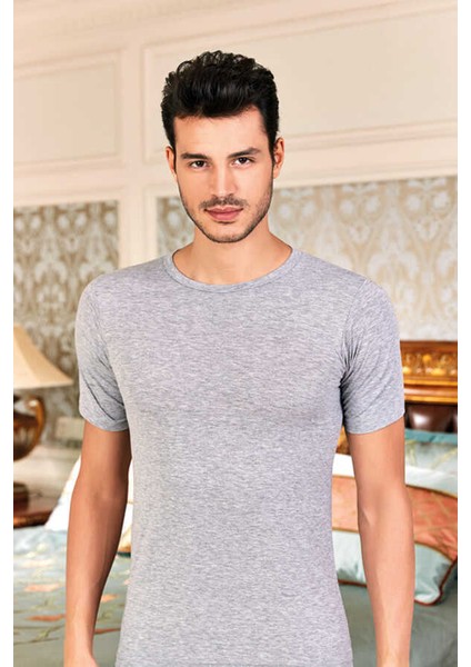 1024 Erkek 3'lü Likralı Elastan Kısa Kol Bisiklet Yaka