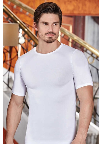 1024 Erkek 3'lü Likralı Elastan Kısa Kol Bisiklet Yaka fiyatları