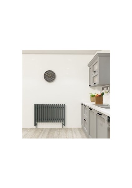 Akasya 600X1290 Siyah 22 Dilim Siyah Dekoratif Çelik Radyatör