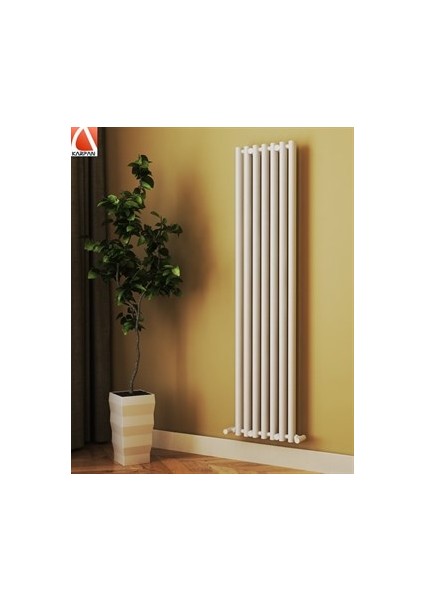 Akasya 600X1290 Siyah 22 Dilim Siyah Dekoratif Çelik Radyatör