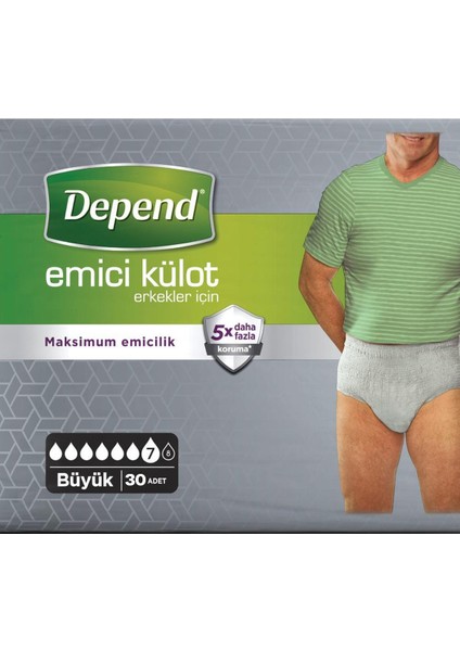 Emici Külot Erkek Büyük Boy 30 Adet (95-150 Cm)