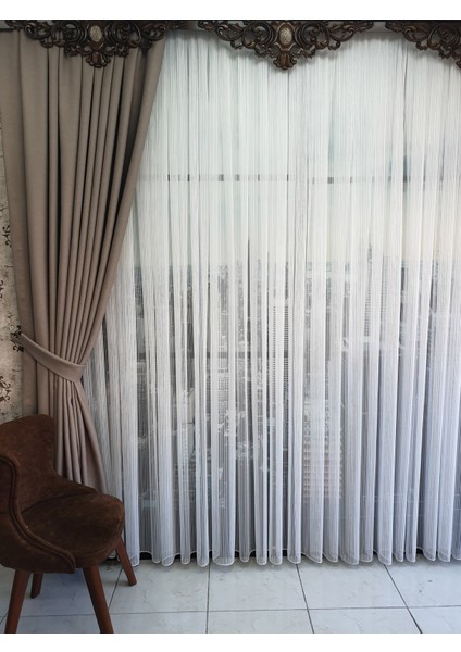 Lüks Bej Blackout Keten Karartma Pilesiz Fon Perde En 500. Boy 270. fırsatları