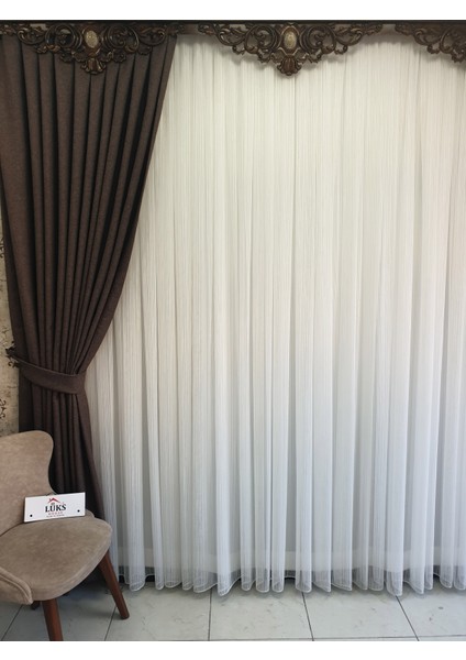 Lüks Koyu Kahverengi Blackout Keten Karartma Pilesiz Fon Perde En 500. Boy 270. fırsatları