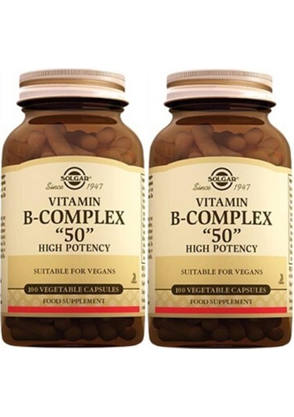 Vitamin B Complex 50 Mg 100 Kapsül 2 Adet