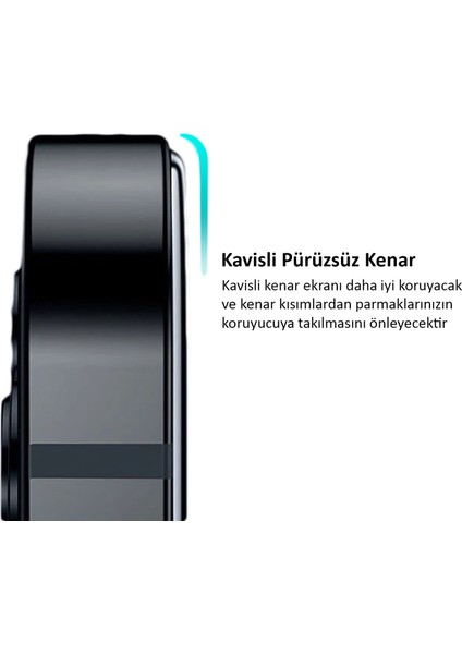 Apple iPhone 13 Pro Max Kırılmaz Cam 5d Premium Safir Curve Tam Kaplayan Kavisli Ekran Koruyucu