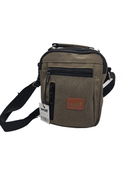 Çapraz Omuz ve El Çantası Kanvas Kumaş 4 Cepli