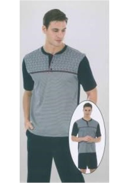 5287 Kısa Kollu 3 Lü Erkek Pijama Takımı