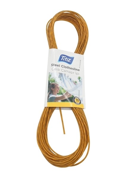 Tp-448 Çelik Çamaşır Ipi 10 Metre Sarı
