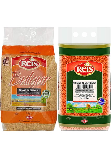 Kırmızı Mercimek ve Pilavlık Bulgur 5 kg