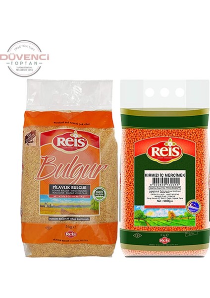 Kırmızı Mercimek ve Pilavlık Bulgur 5 kg