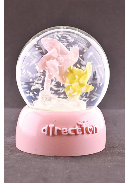 Rüzgar Gülü Tasarımlı Kar Küresi Işıklı 9 cm Boy modelleri