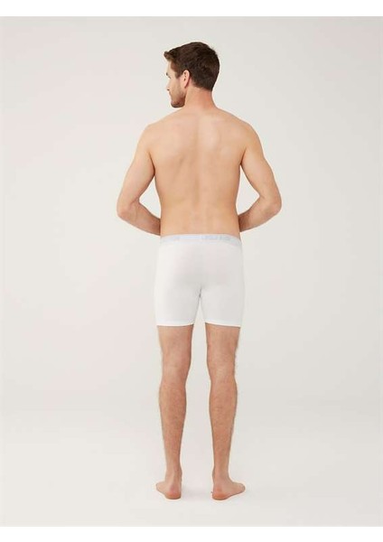 U.S. Polo Assn. Erkek Beyaz 3'lü Uzun Paçalı Boxer 80454Y fırsatları