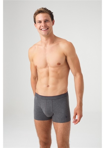 Erkek Bordo - Antrasit Melanj 2'li Boxer 80354 modelleri
