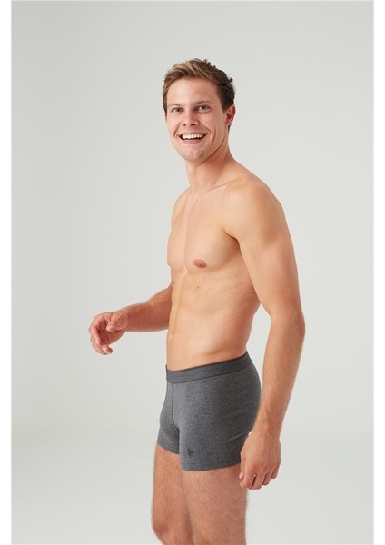 Erkek Bordo - Antrasit Melanj 2'li Boxer 80354 indirimleri