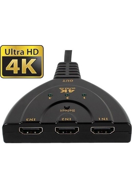 2151 4k Hdmi Switch Çoklayıcı Çoğaltıcı 3 Port Ultra Hd