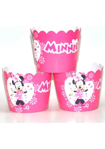 Kelebek Oyuncak Minnie Mouse Cupcake (Muffin) Kabı (25 Adet)