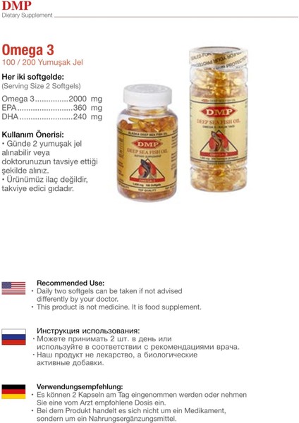 Omega 3 Balık Yağı 1000 Mg 400 Softgel + Hap Kutusu