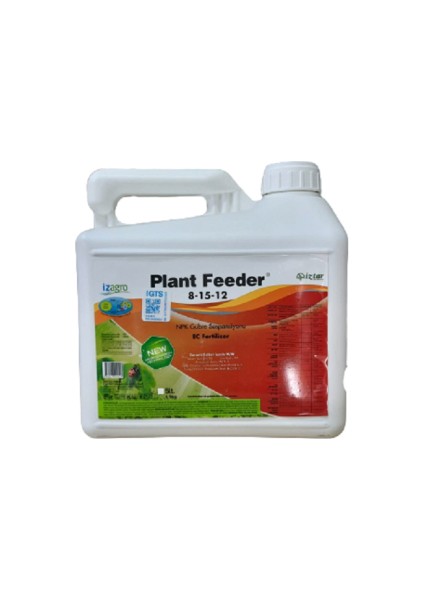 Izagro Plant Feeder 8-15-12 Npk Bitki Besini Sıvı Gübre 5 Litre Iztar