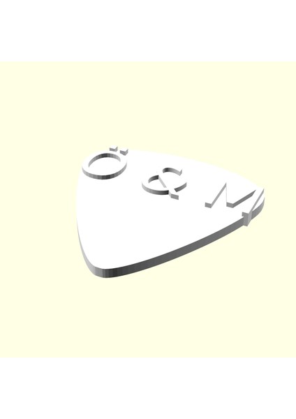 Ö & M Harfi Kişiye Özel Üretim Gitar Sevgiliye Eşe Hediyelik Bas 1 Adet Organik Plastik