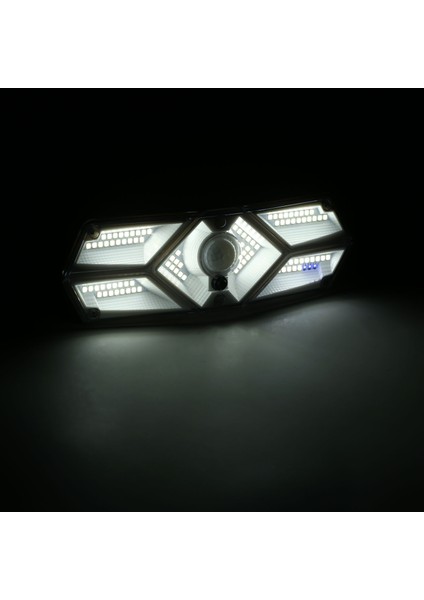 104 LED 2 Adet Güneş Enerjili Hareket Sensörlü Duvar Lambası - Beyaz (Yurt Dışından)