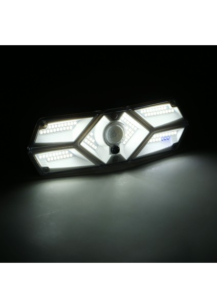 104 LED 2 Adet Güneş Enerjili Hareket Sensörlü Duvar Lambası - Beyaz (Yurt Dışından)
