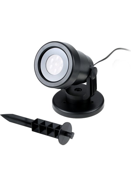 4W 4led Hareketli Kar Tanesi Şeklinde Bahçe Projektör Lamba - Beyaz (Yurt Dışından)