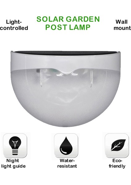 Güneş Enerjili Duvara Monte Bahçe Lambası - Beyaz (Yurt Dışından) fiyatları