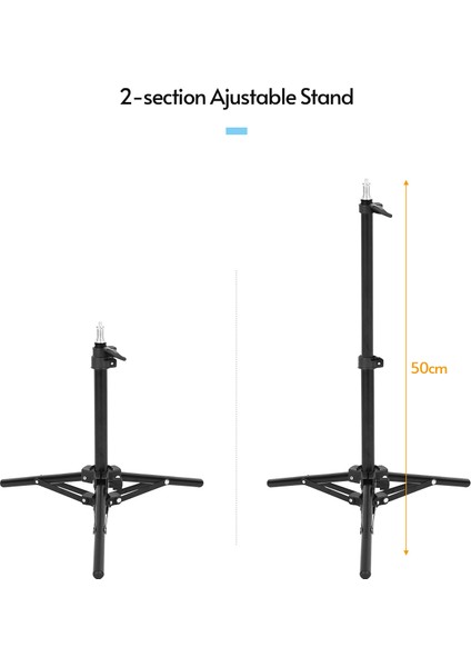 Ayarlanabilir Video Işık Standı Tripod - Siyah (Yurt Dışından) fiyatları