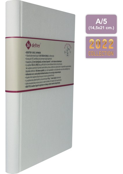 Cizgisiz Defter -Özel El Yapımı, El Dikişi, (Iplik Dikiş) Viskon Kumaş Ciltleme A/4 "benzersiz Ürün"