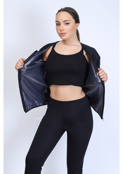 Sweet Sweat Üst ve Tayt Takım Kısa Kollu Fermuarlı Takım