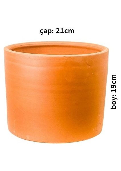 Ruby Terra Cotta Saksı Naturel 21CM