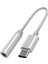 Android Type C To 3.5mm Jack Mikrofon Kulaklık Dönüştürücü 10 cm Beyaz 1