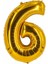 100 cm Rakam Balon 0123456789 Yaş Gold 1