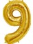 100 cm Rakam Balon 0123456789 Yaş Gold 1