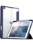 Apple iPad 9. Nesil 10.2" Kılıf Kalem Bölmeli Şeffaf Case A2602 A2603 A2604 A2605 Lacivert 1