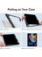 Apple iPad 9. Nesil 10.2" Kılıf Kalem Bölmeli Şeffaf Case A2602 A2603 A2604 A2605 Lacivert 3