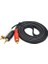 2109 3.5 Mm Stereo To 2rca Kablosu Aux Tos Ses 1.5 Mt Kablo Sound Audıo Erkek Ara Kulaklık Standart 1