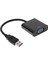 USB 3.0 VGA Harici Video Kartı Çok Monitör Adaptörü Kablosu Dizüstü Bilgisayar # 1 Siyah 1