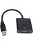 USB 3.0 VGA Harici Video Kartı Çok Monitör Adaptörü Kablosu Dizüstü Bilgisayar # 1 Siyah 2