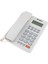 Sabit Telefon Kablolu Ev Ofis Masası Telefon LCD Ekran Redial White 3