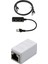 1 - 3RJ45 M / F Ethernet Adaptörü ve Kedi 6 Kablo + F / F Couplic Connector Beyaz 1