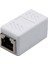 1 - 3RJ45 M / F Ethernet Adaptörü ve Kedi 6 Kablo + F / F Couplic Connector Beyaz 3