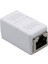 1 - 3RJ45 M / F Ethernet Adaptörü ve Kedi 6 Kablo + F / F Couplic Connector Beyaz 4