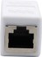 1 - 3RJ45 M / F Ethernet Adaptörü ve Kedi 6 Kablo + F / F Couplic Connector Beyaz 5